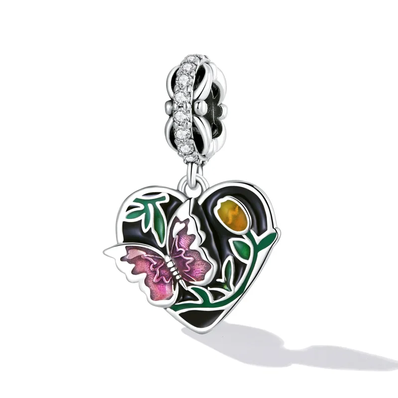 (image for) PANDORA Style Butterfly Love Garden Dangle Charm - SCC2248 - View 2