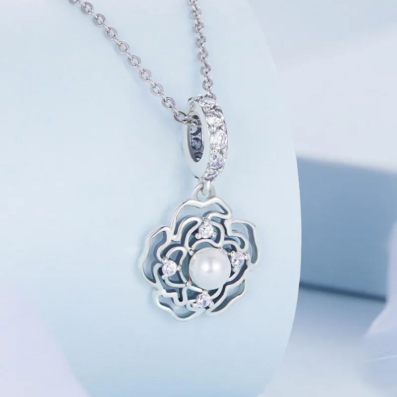 (image for) PANDORA Style Camellia Dangle Charm - BSC676 - View 2