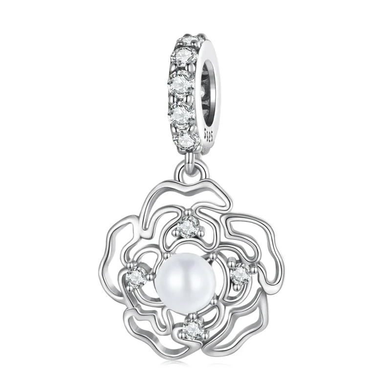 (image for) PANDORA Style Camellia Dangle Charm - BSC676 - Product Image