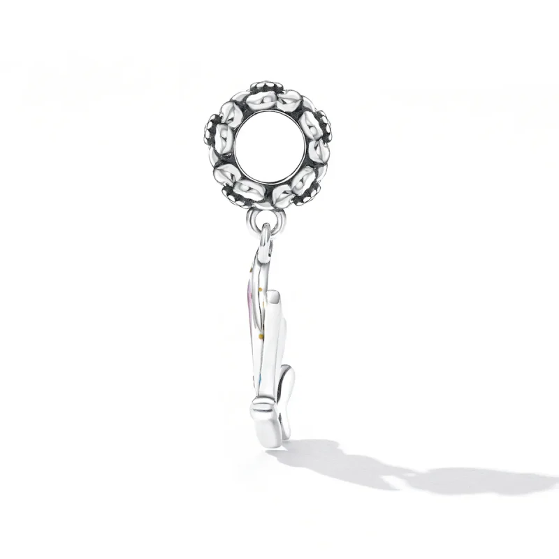 (image for) PANDORA Style Colorful Butterfly Dangle Charm - SCC2216 - View 3