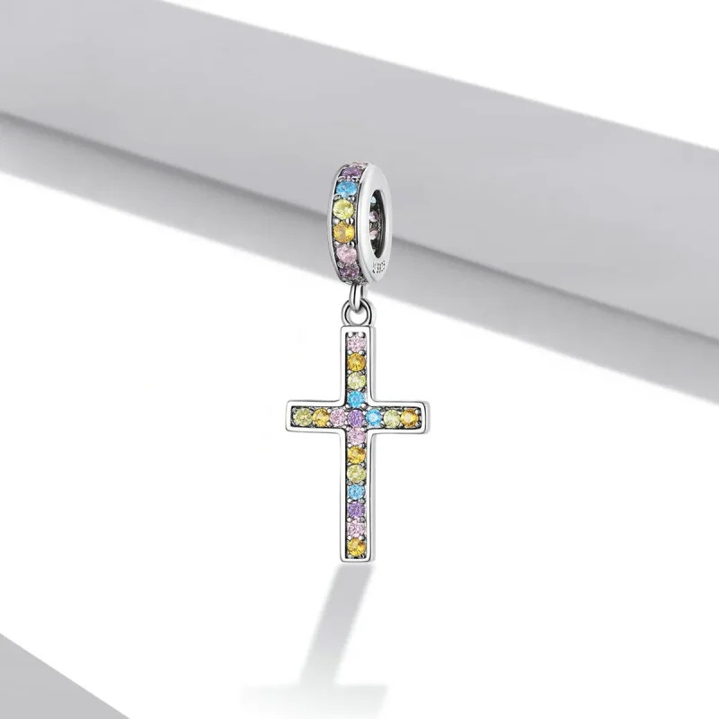 (image for) PANDORA Style Colorful Cross Dangle Charm - SCC2156 - View 2