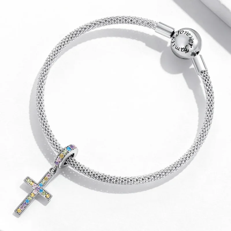 (image for) PANDORA Style Colorful Cross Dangle Charm - SCC2156 - View 3