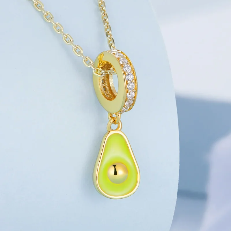 (image for) PANDORA Style Creamy Avocado Dangle Charm - BSC679 - View 2