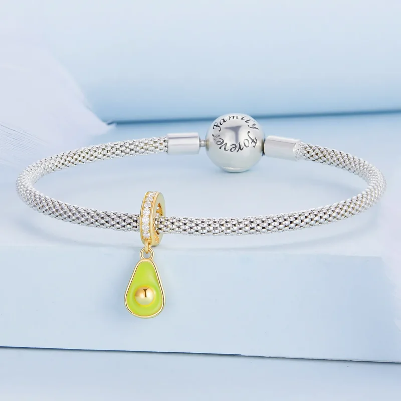 (image for) PANDORA Style Creamy Avocado Dangle Charm - BSC679 - View 3