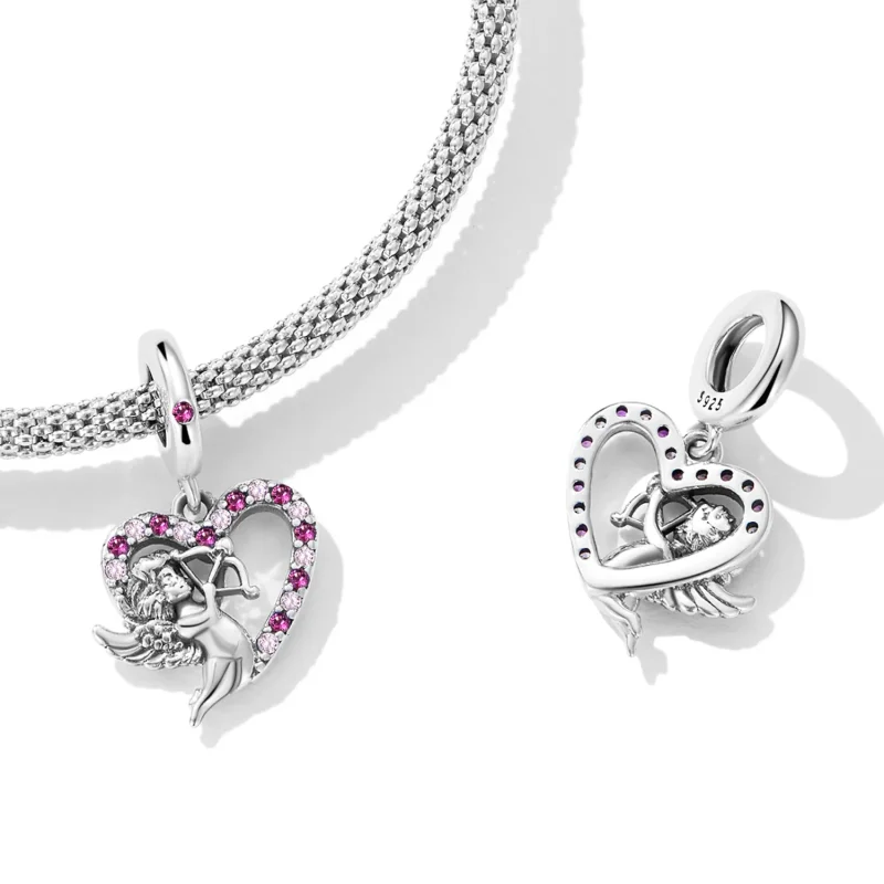 (image for) PANDORA Style Cupid Heart Dangle Charm - SCC2324 - View 4
