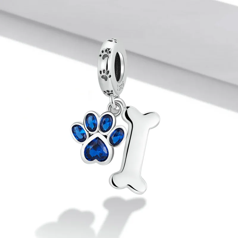 (image for) PANDORA Style Dog Paw Bone Dangle Charm - SCC2127 - View 2