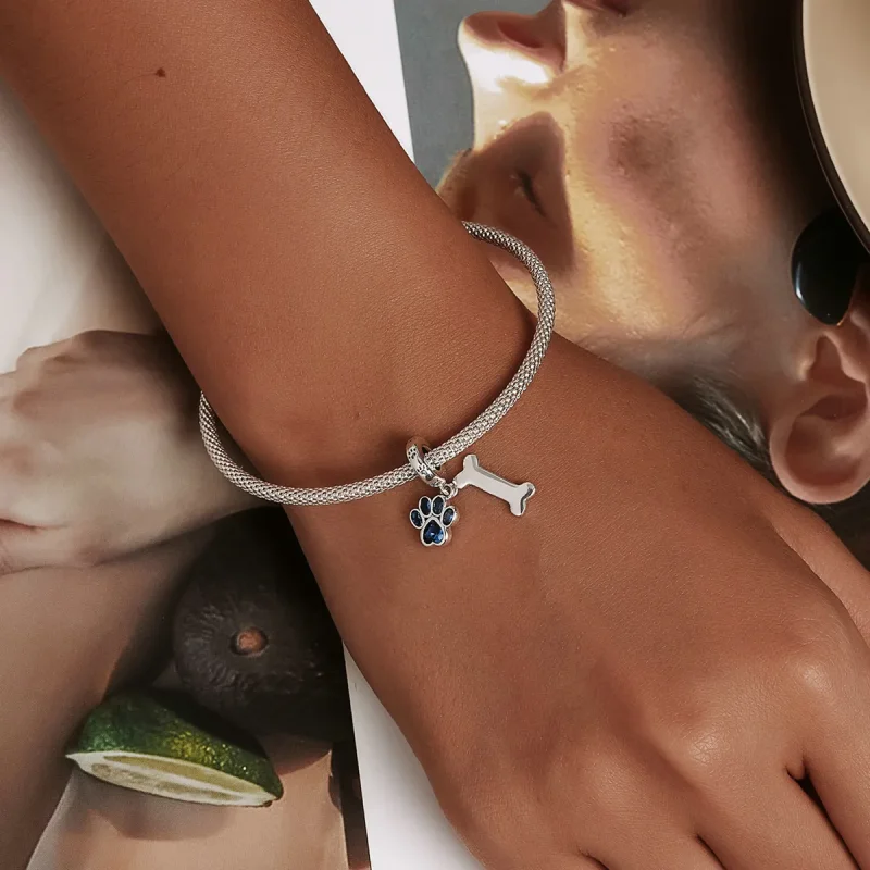 (image for) PANDORA Style Dog Paw Bone Dangle Charm - SCC2127 - View 5