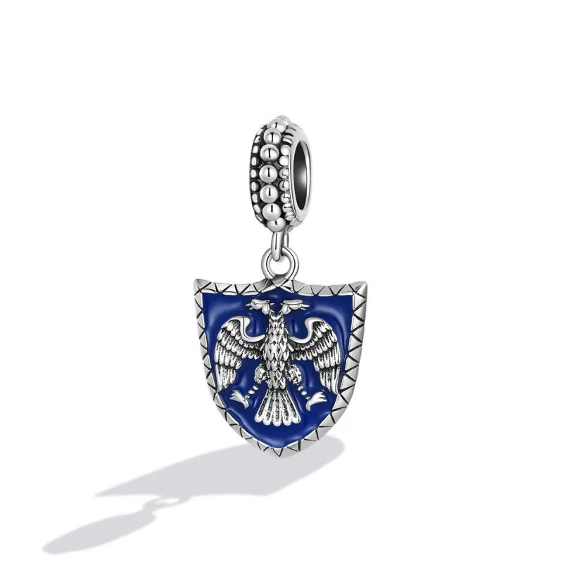 (image for) PANDORA Style Double Headed Eagle Shield Dangle Charm - SCC2184 - View 2