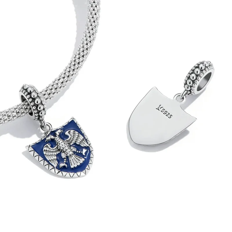 (image for) PANDORA Style Double Headed Eagle Shield Dangle Charm - SCC2184 - View 3