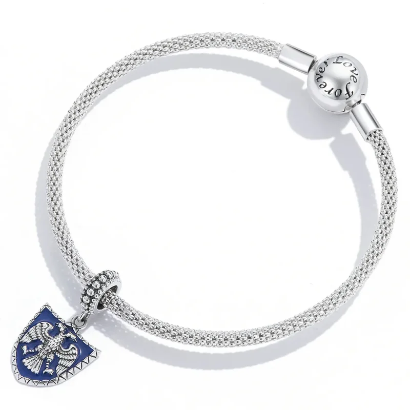 (image for) PANDORA Style Double Headed Eagle Shield Dangle Charm - SCC2184 - View 4