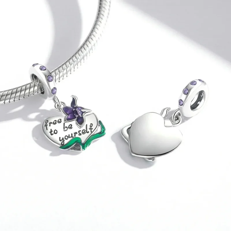 (image for) PANDORA Style Feminine Power-Love Purple Iris Dangle Charm - SCC2143 - View 4