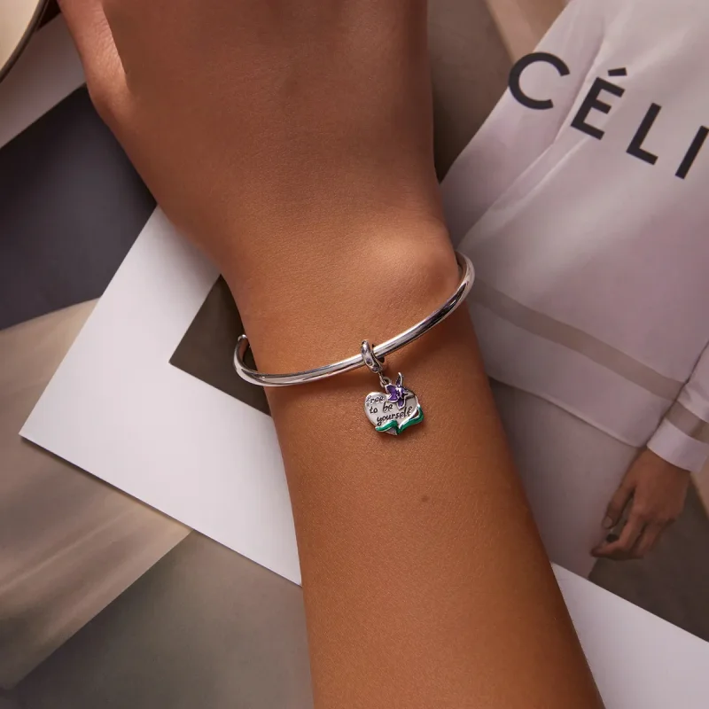 (image for) PANDORA Style Feminine Power-Love Purple Iris Dangle Charm - SCC2143 - View 5