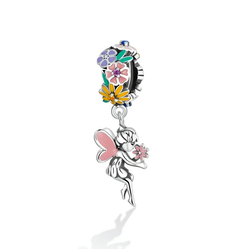 (image for) PANDORA Style Flower Elf Dangle Charm - BSC592 - View 2