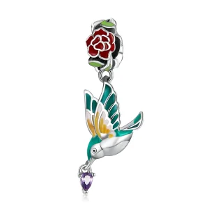 (image for) PANDORA Style Flowers and Birds Dangle Charm - SCC2195