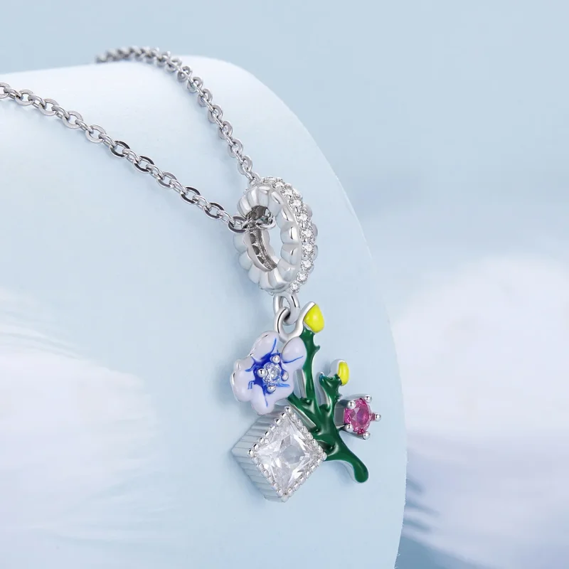 (image for) PANDORA Style Flowers Dangle Charm - BSC645 - View 2