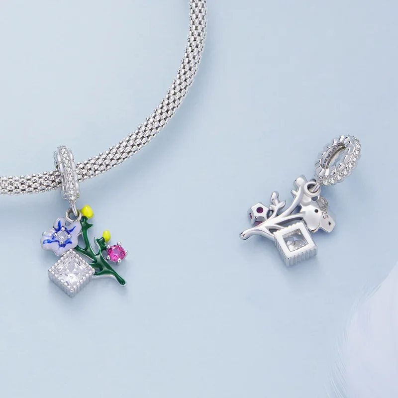 (image for) PANDORA Style Flowers Dangle Charm - BSC645 - View 4