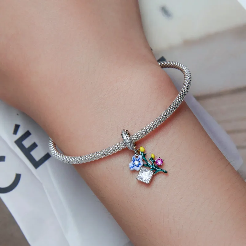 (image for) PANDORA Style Flowers Dangle Charm - BSC645 - View 5