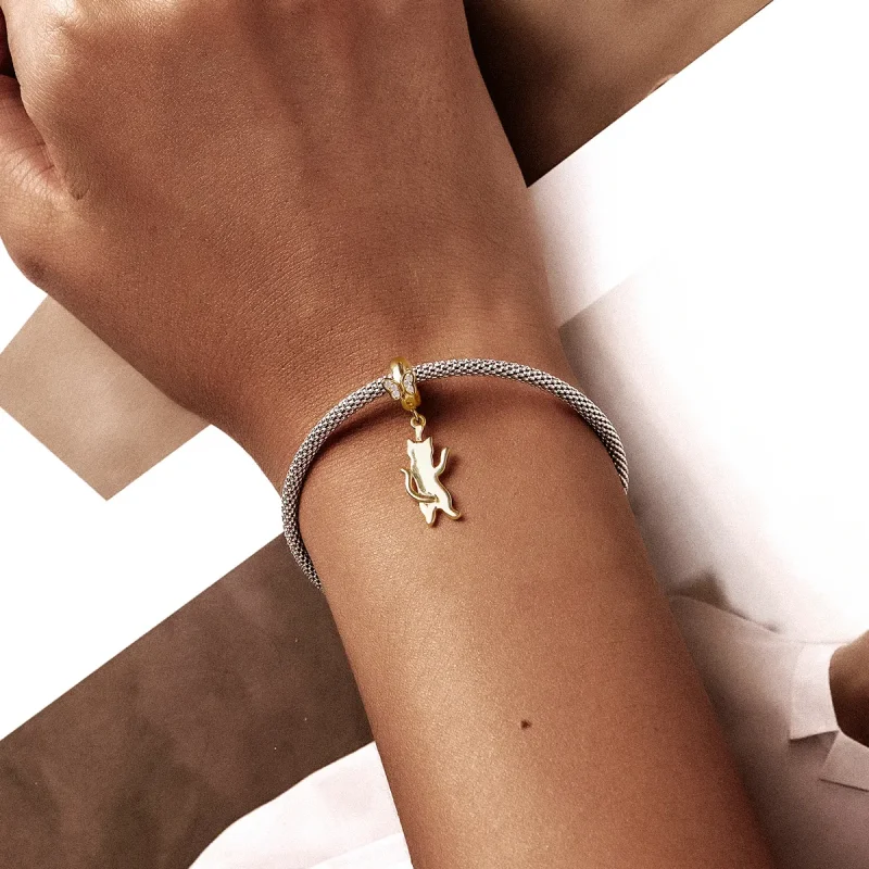 (image for) PANDORA Style Flutter Cat Dangle Charm - SCC2050 - View 5