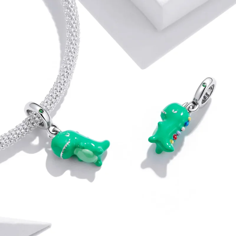 (image for) PANDORA Style Fun Little Dinosaur Dangle Charm - BSC460 - View 3