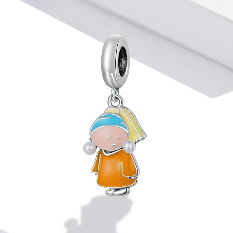 (image for) PANDORA Style Girl With Pearls Dangle Charm - SCC2078 - View 2