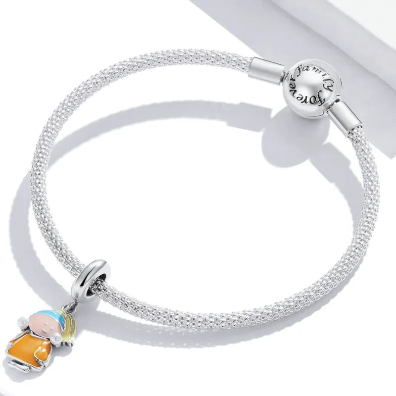 (image for) PANDORA Style Girl With Pearls Dangle Charm - SCC2078 - View 3