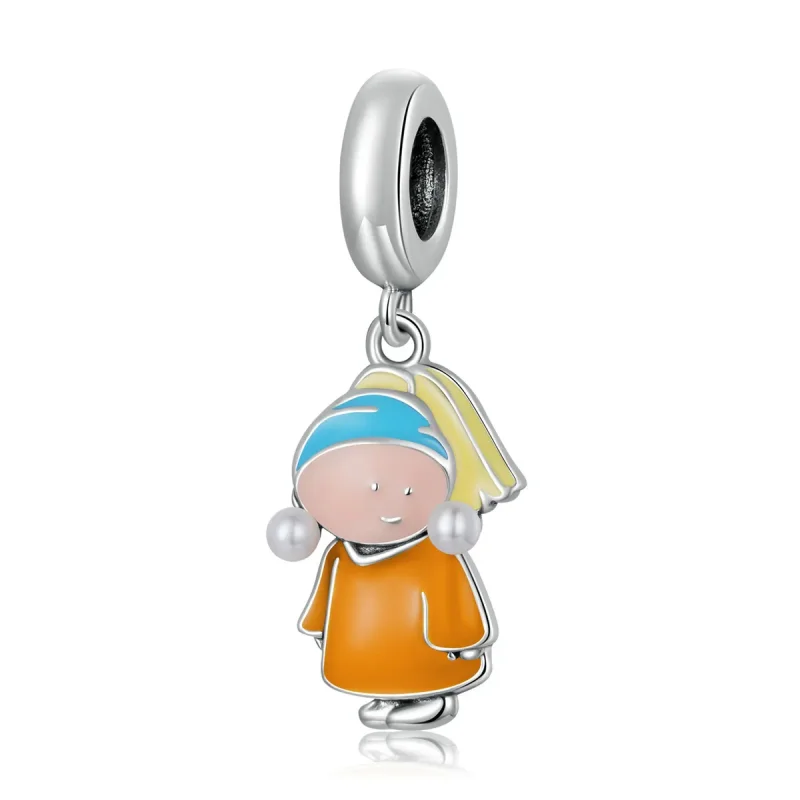 (image for) PANDORA Style Girl With Pearls Dangle Charm - SCC2078 - Product Image