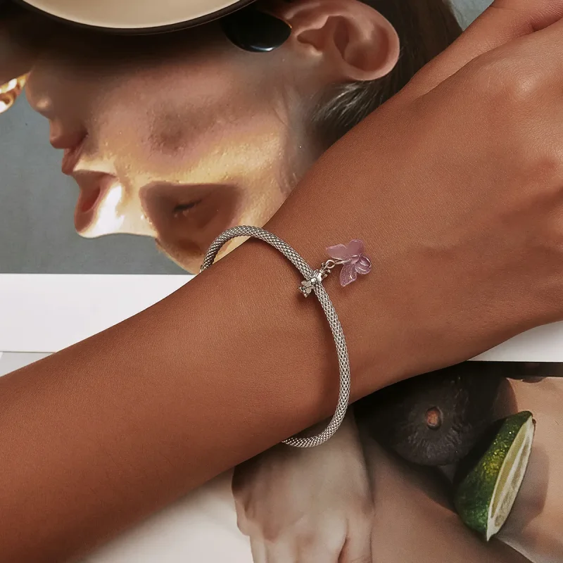 (image for) PANDORA Style Glass Butterfly Dangle Charm - SCC2087 - View 5