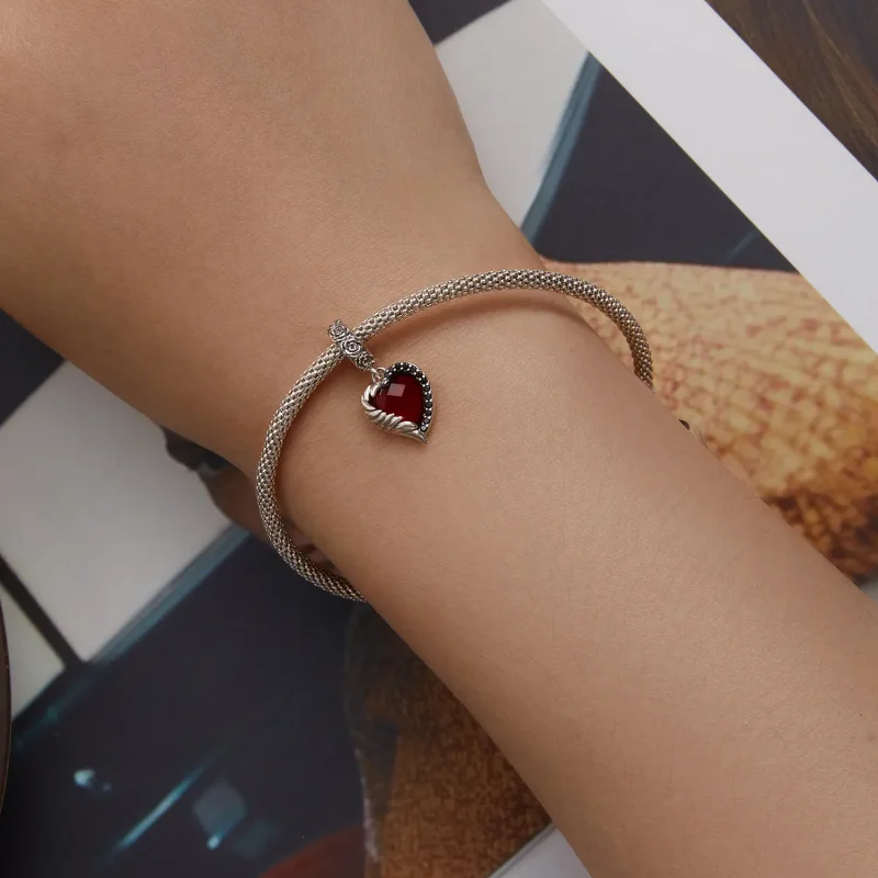 (image for) PANDORA Style Heart of Roses Dangle Charm - SCC2406 - View 5