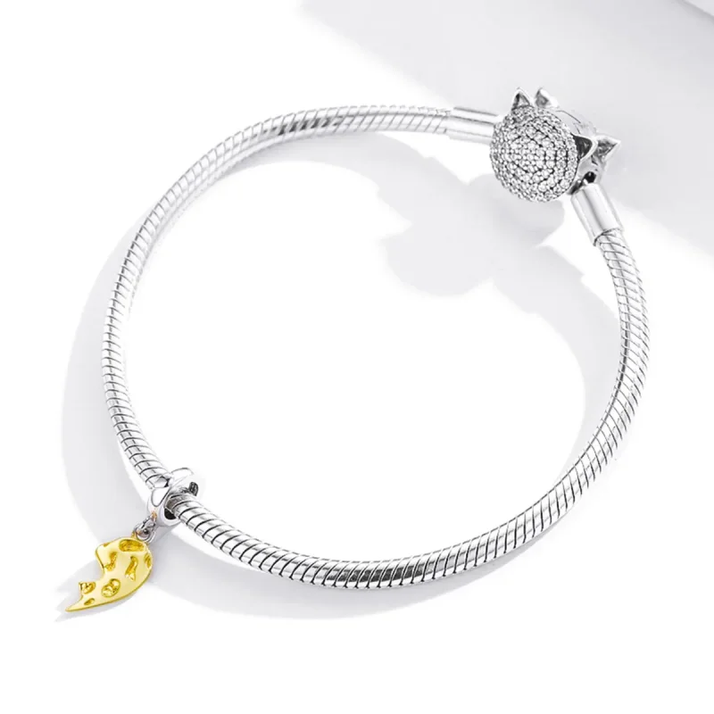 (image for) PANDORA Style Intimacy - Half Heart Dangle Charm - BSC465 - View 3