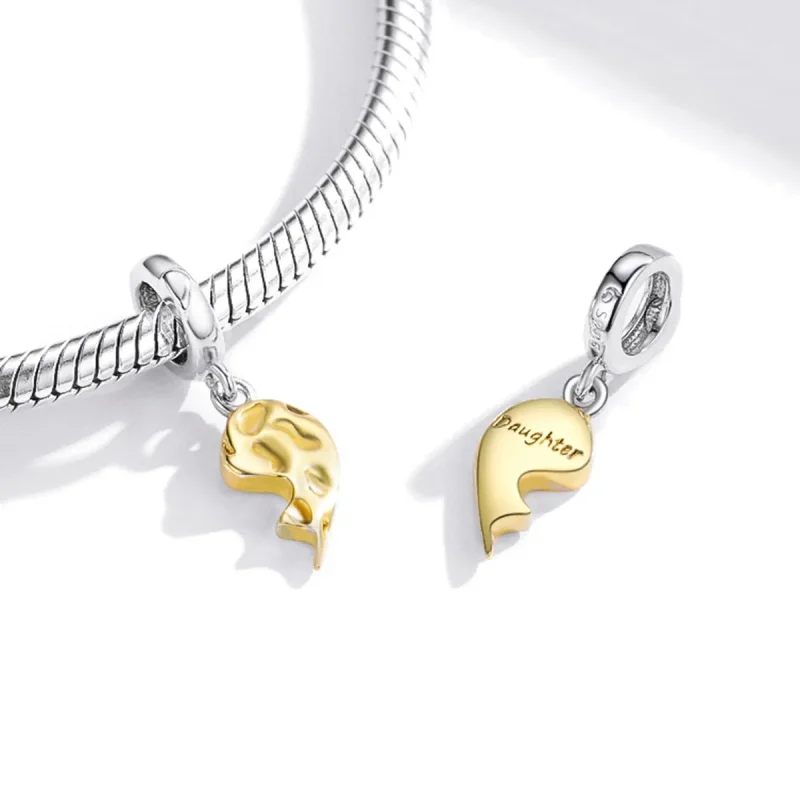 (image for) PANDORA Style Intimacy - Half Heart Dangle Charm - BSC465 - View 4