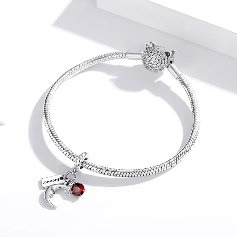 (image for) PANDORA Style January Birthstone Dangle Charm - SCC1719 - View 3