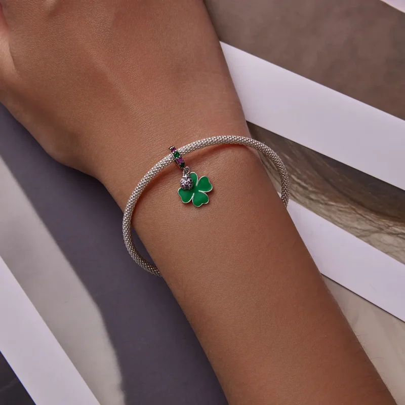 (image for) PANDORA Style Ladybug Clover Dangle Charm - SCC2187 - View 5