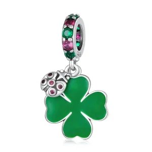 (image for) PANDORA Style Ladybug Clover Dangle Charm - SCC2187