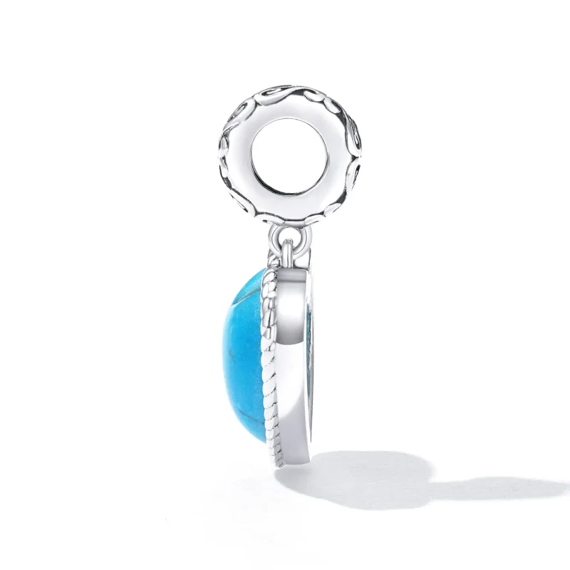 (image for) PANDORA Style Love Turquoise Dangle Charm - SCC2227 - View 3