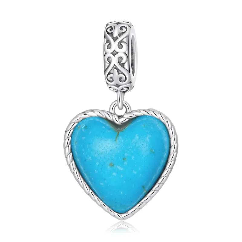 (image for) PANDORA Style Love Turquoise Dangle Charm - SCC2227 - Product Image