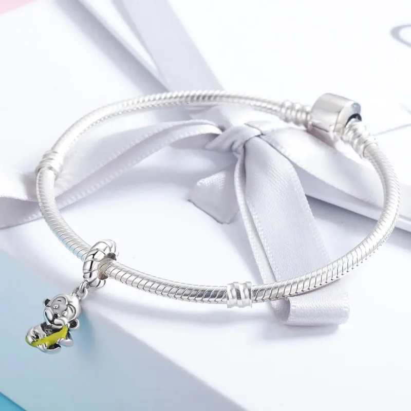 (image for) PANDORA Style Monkey Holding Banana Dangle Charm - SCC520 - View 4