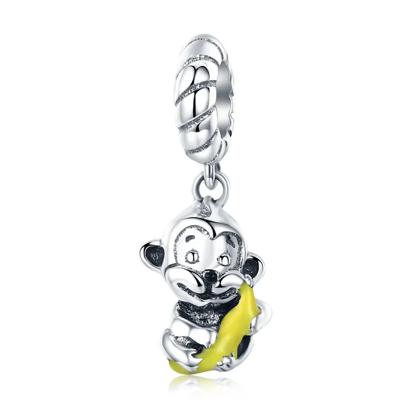 (image for) PANDORA Style Monkey Holding Banana Dangle Charm - SCC520 - Product Image