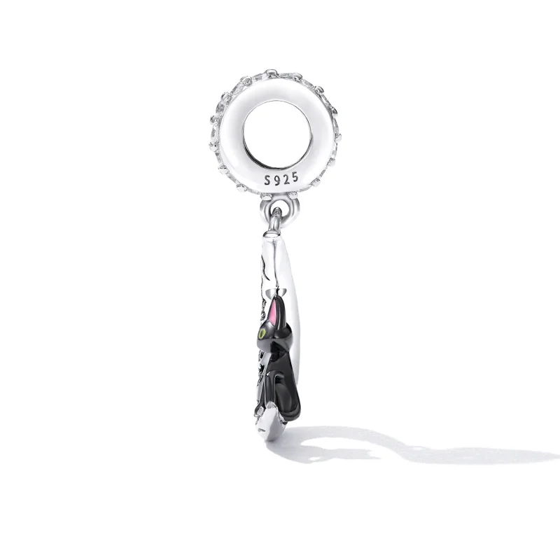 (image for) PANDORA Style Moon Black Cat Dangle Charm - SCC2218 - View 3