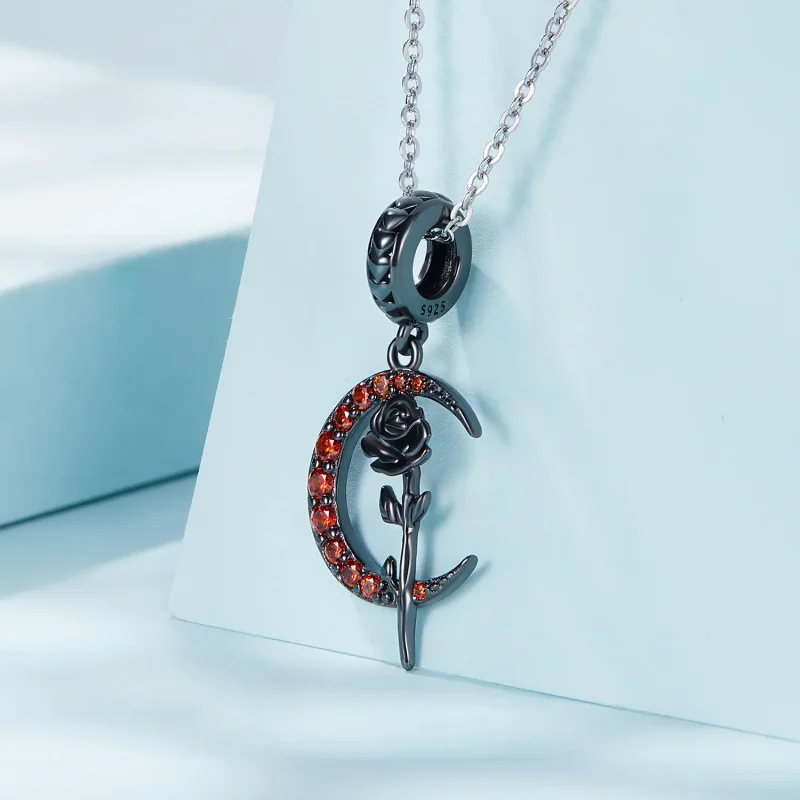 (image for) PANDORA Style Moon Rose Dangle Charm - SCC2384 - View 2