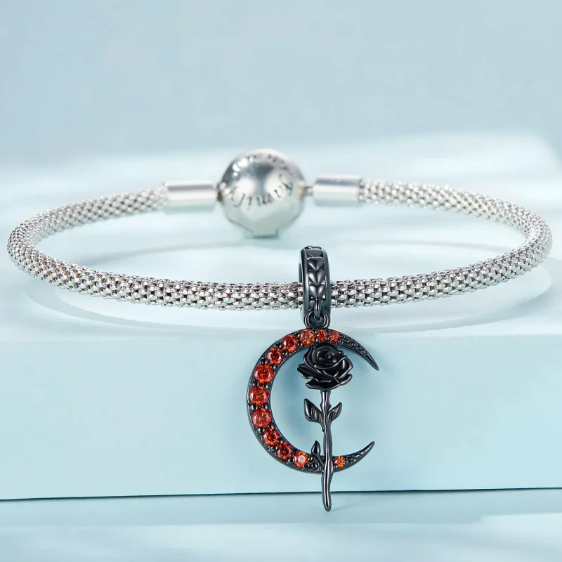 (image for) PANDORA Style Moon Rose Dangle Charm - SCC2384 - View 3