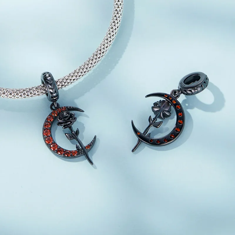 (image for) PANDORA Style Moon Rose Dangle Charm - SCC2384 - View 4