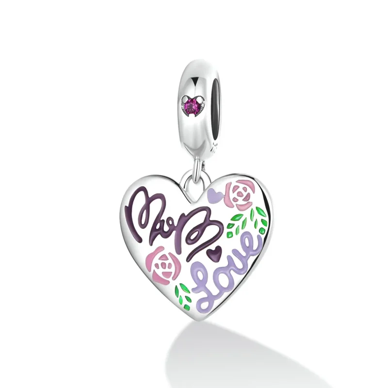(image for) PANDORA Style Mother's Day - Colorful Graffiti Hearts Dangle Charm - BSC594 - View 2