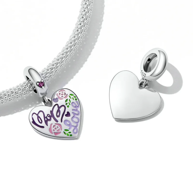 (image for) PANDORA Style Mother's Day - Colorful Graffiti Hearts Dangle Charm - BSC594 - View 4