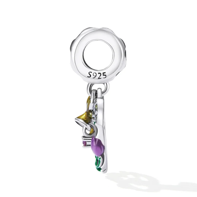 (image for) PANDORA Style Openwork Love Flowers Dangle Charm - SCC2249 - View 3