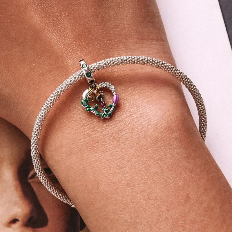 (image for) PANDORA Style Openwork Love Flowers Dangle Charm - SCC2249 - View 6