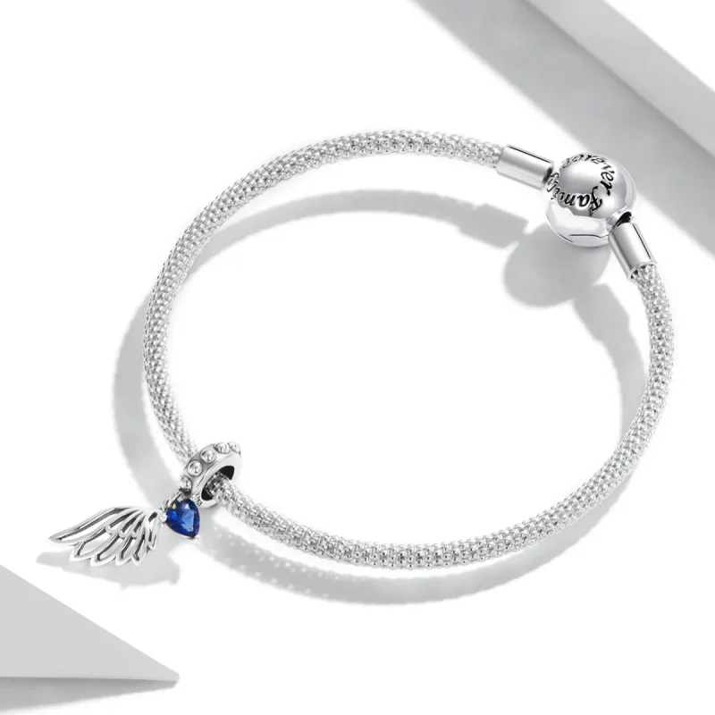 (image for) PANDORA Style Openwork Out Wings Dangle Charm - SCC2071 - View 3