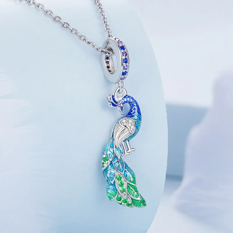 (image for) PANDORA Style Peacock Dangle Charm - BSC696 - View 2