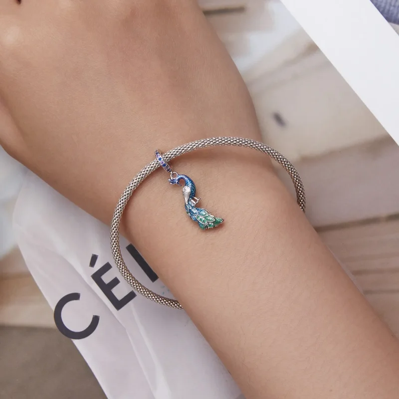 (image for) PANDORA Style Peacock Dangle Charm - BSC696 - View 5