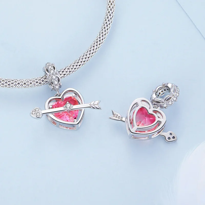 (image for) PANDORA Style Piercing Heart Dangle Charm - BSC680 - View 4