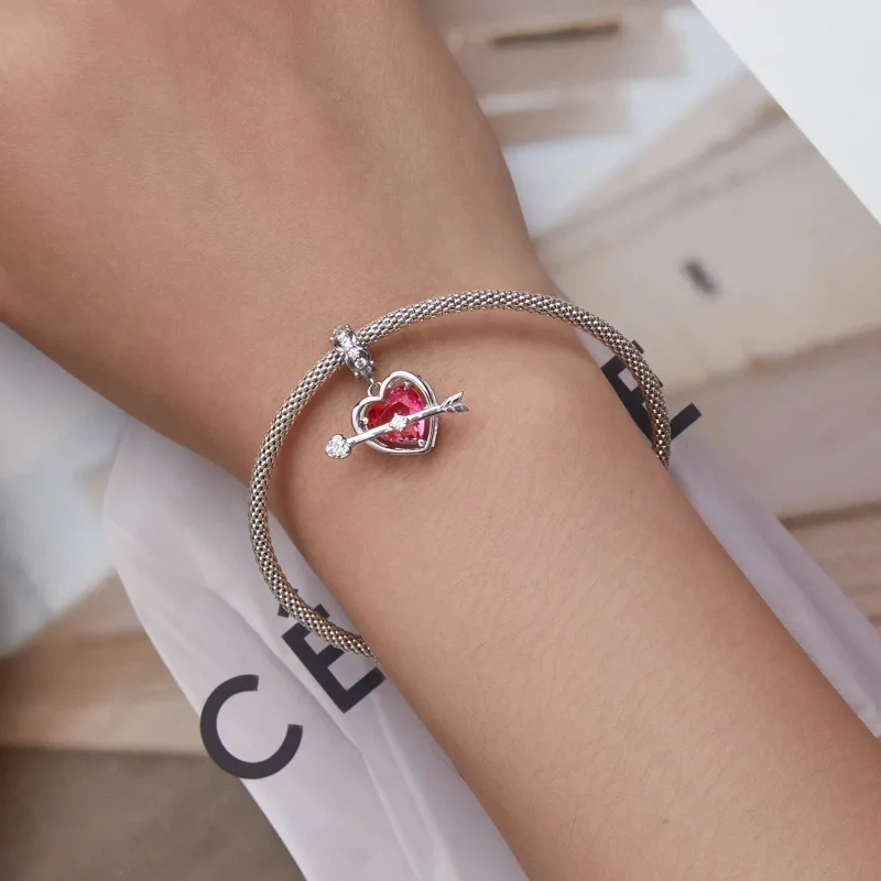 (image for) PANDORA Style Piercing Heart Dangle Charm - BSC680 - View 5